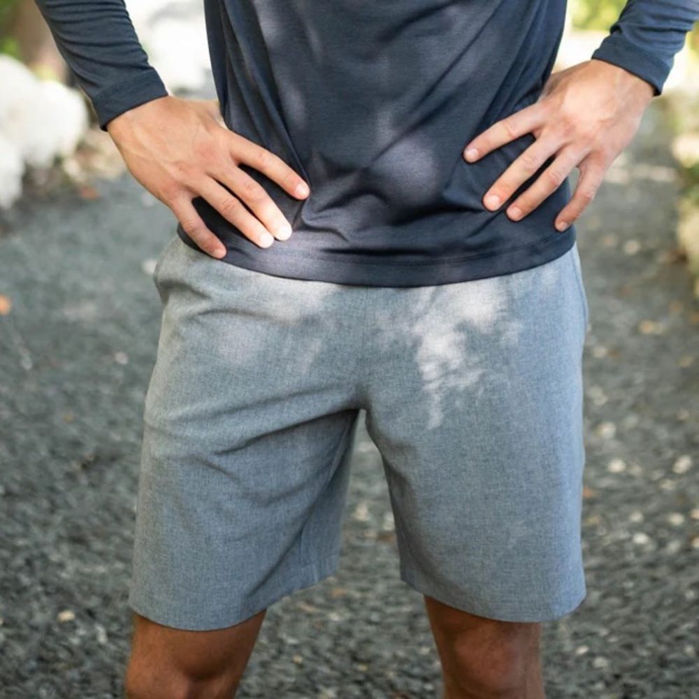 Fish Hippie Bogue Gray Performance Quick Dry Outdoor Fishing Shorts Mens Size 44